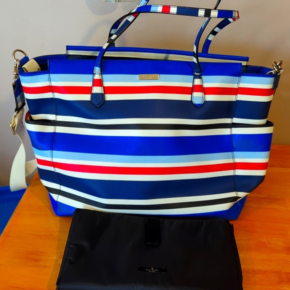 Kate Spade Kaylie Baby Bag Tote in Laurel Way Stripe - Picture 2 of 7